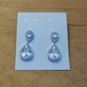 Olive and Piper Crystal Wedding Earrings